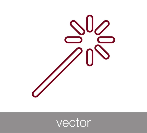 Значок волшебной палочки — стоковый вектор