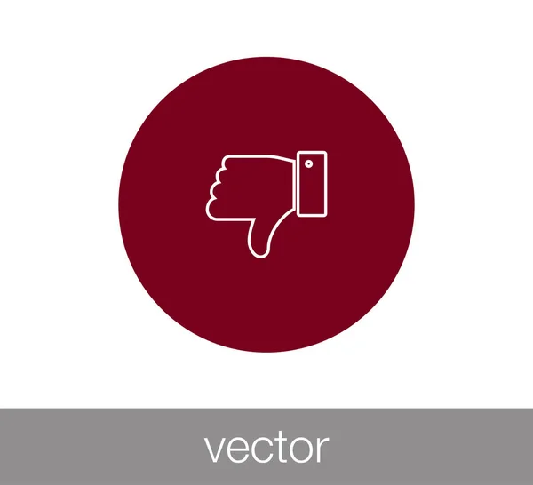 Pulgar hacia abajo icono — Vector de stock