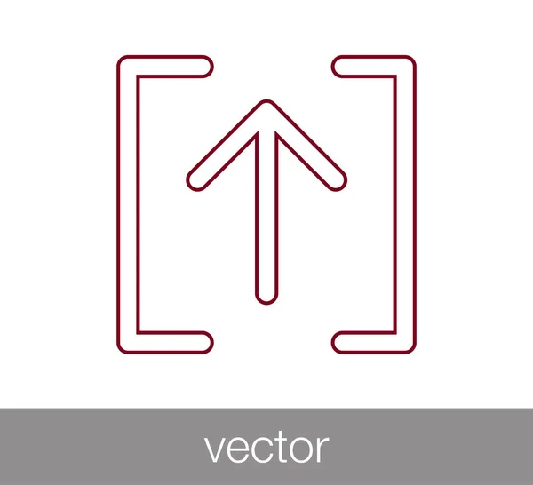 Subir icono plano . — Vector de stock