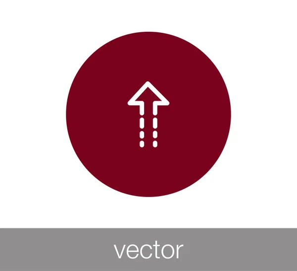 Platte pictogram uploaden. — Stockvector