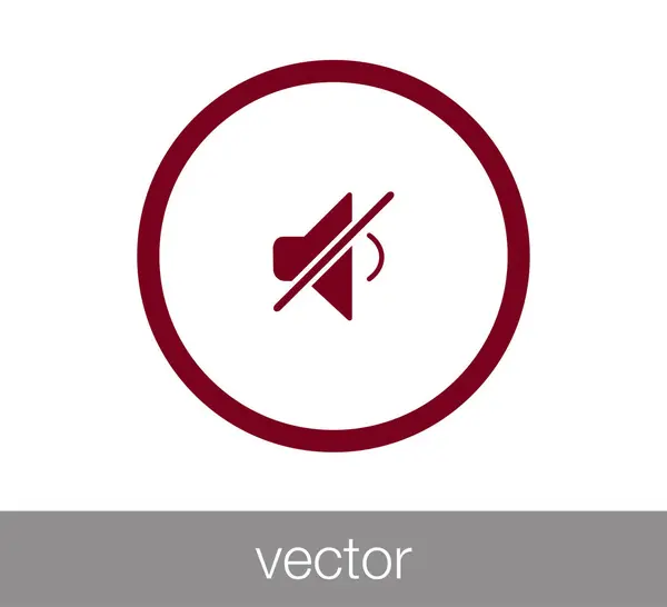 Mute eenvoudige pictogram — Stockvector