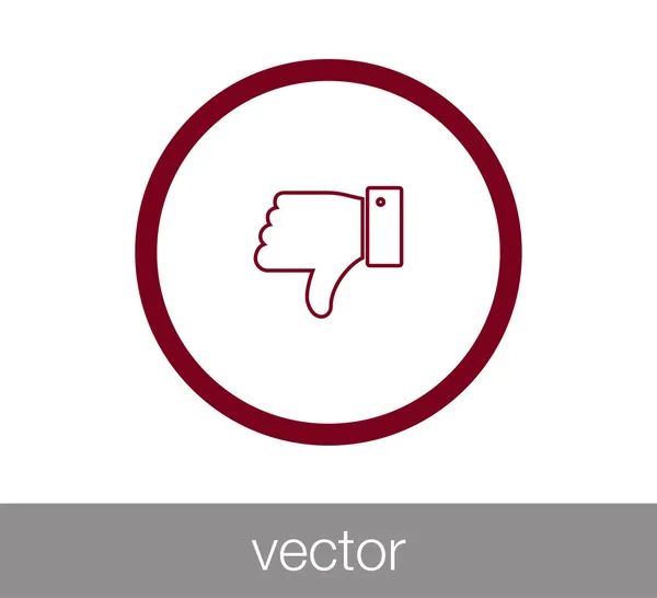 Pulgar hacia abajo icono — Vector de stock