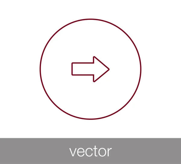 Ícone plano para a frente — Vetor de Stock