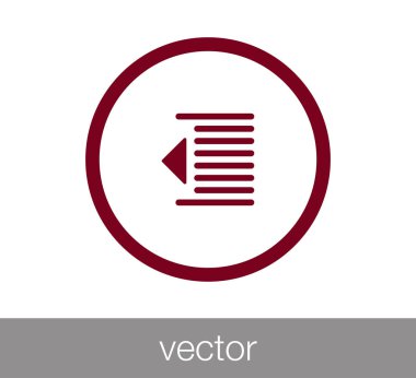 Girinti simgesi azaltmak