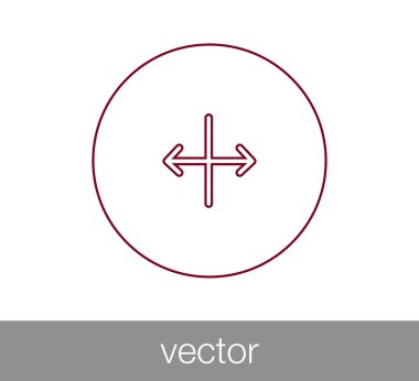 Kaydırma basit simgesi