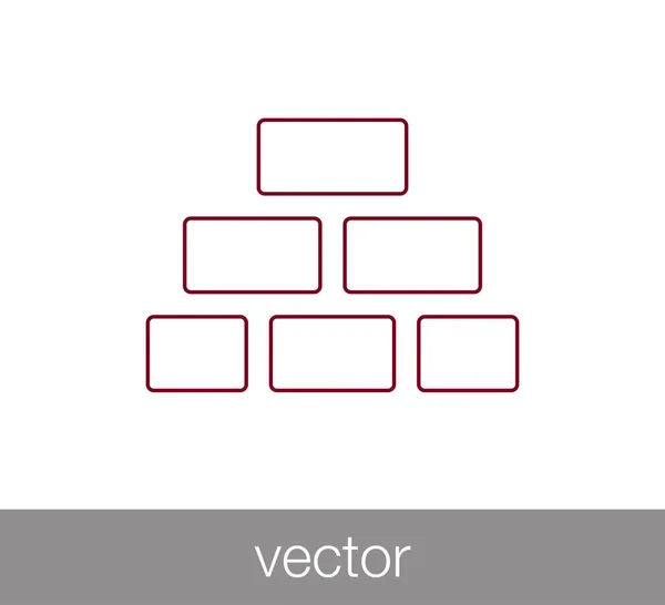 Brick wall icon — Stock Vector