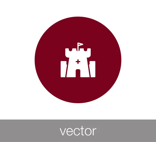 Castillo Icono simple . — Vector de stock