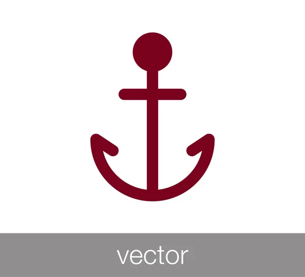 Illustrazione icona di ancoraggio — Vettoriale Stock
