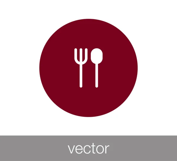 Ikona vidlička a lžička — Stockový vektor