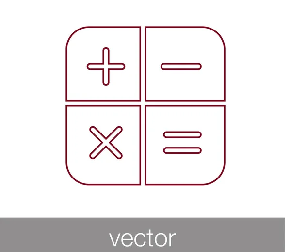 Ícone plano da calculadora —  Vetores de Stock