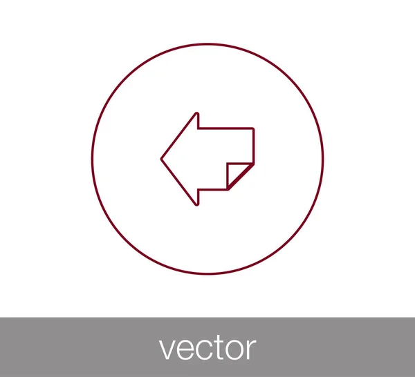 Icono flecha izquierda . — Vector de stock