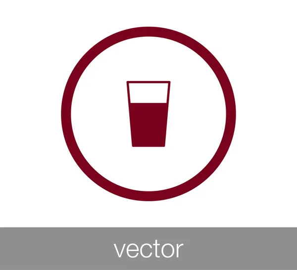 Icono de vaso de agua — Vector de stock