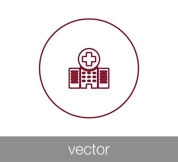 Hospital flat icon. — Stock Vector