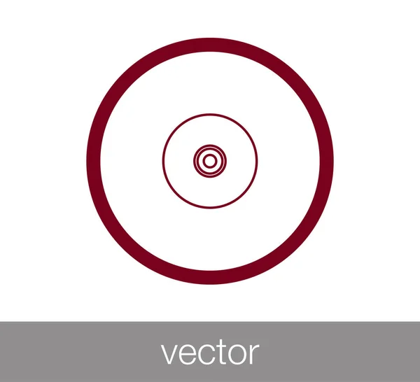 CD fladt ikon – Stock-vektor