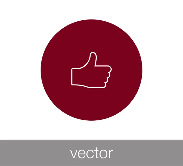 Pulgar hacia arriba icono . — Vector de stock