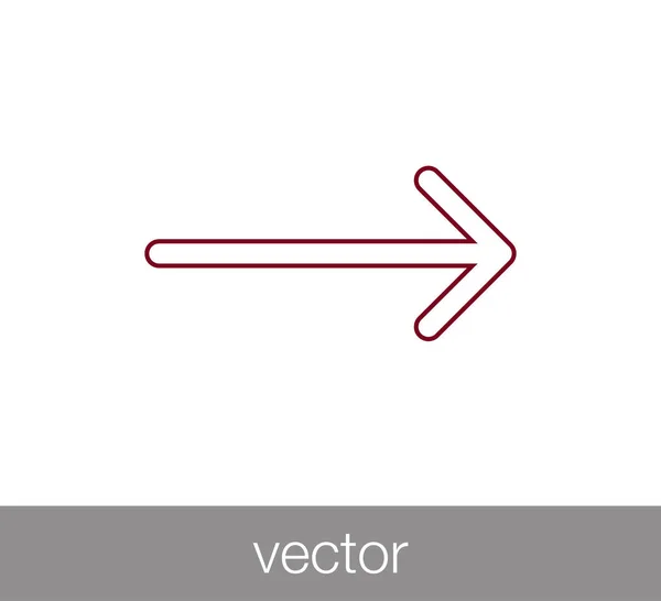 Icono flecha derecha . — Archivo Imágenes Vectoriales