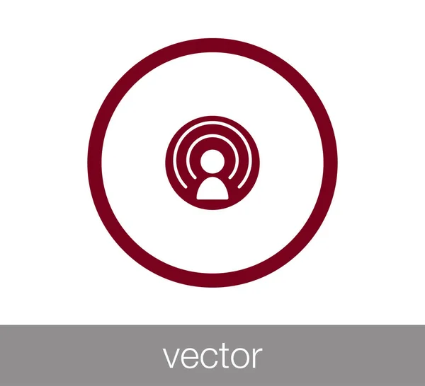 Icono web de la antena . — Vector de stock