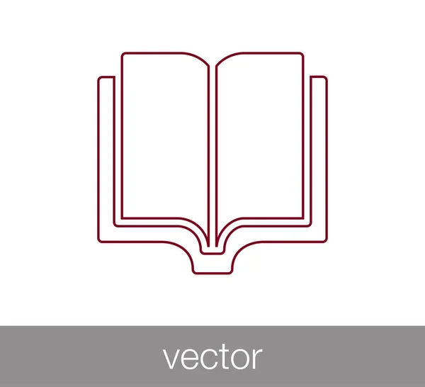 Boka lägenhet ikonen — Stock vektor