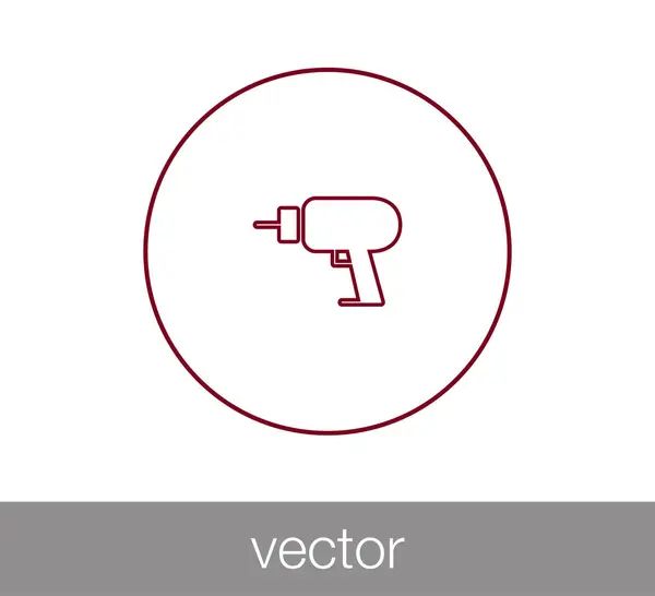 Ícone de broca elétrica — Vetor de Stock