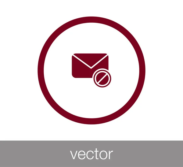 Delete email icon. — Stock Vector