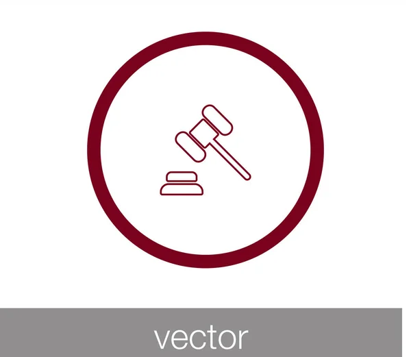 Justice hammer icon — Stock Vector