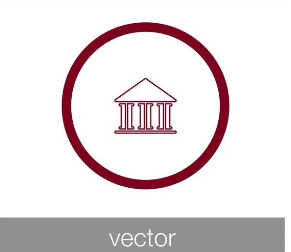 Icono de universidad o banco . — Vector de stock