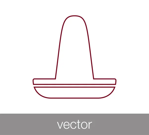 Mexican hat icon — Stock Vector