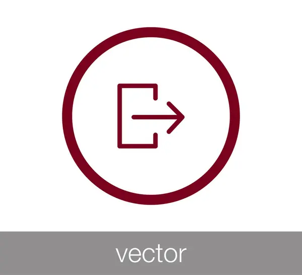 Icono de signo de salida . — Vector de stock