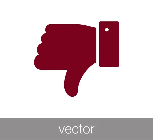 Pulgar hacia abajo icono — Vector de stock