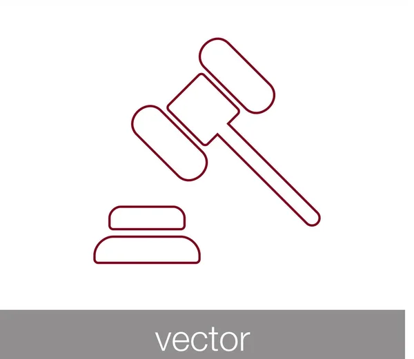 Justice hammer icon — Stock Vector