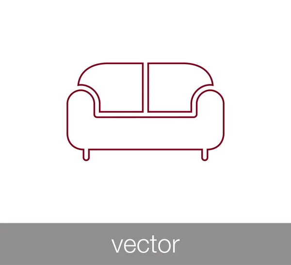 Иконка дивана . — стоковый вектор