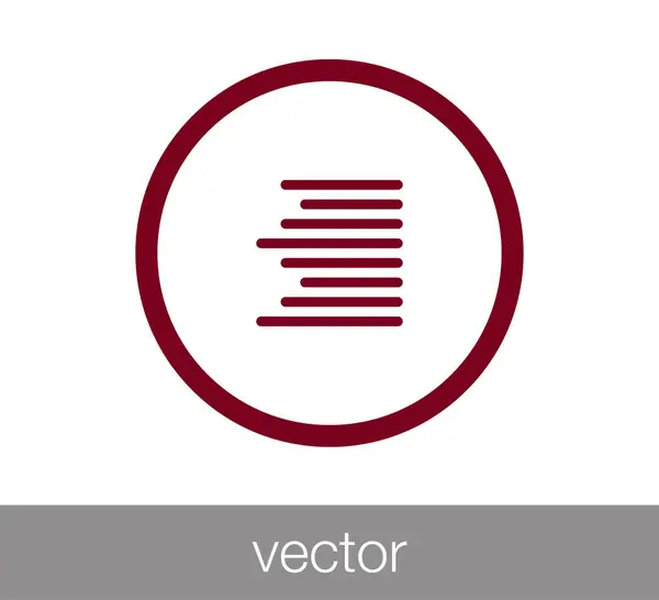 Alinear icono derecho — Vector de stock