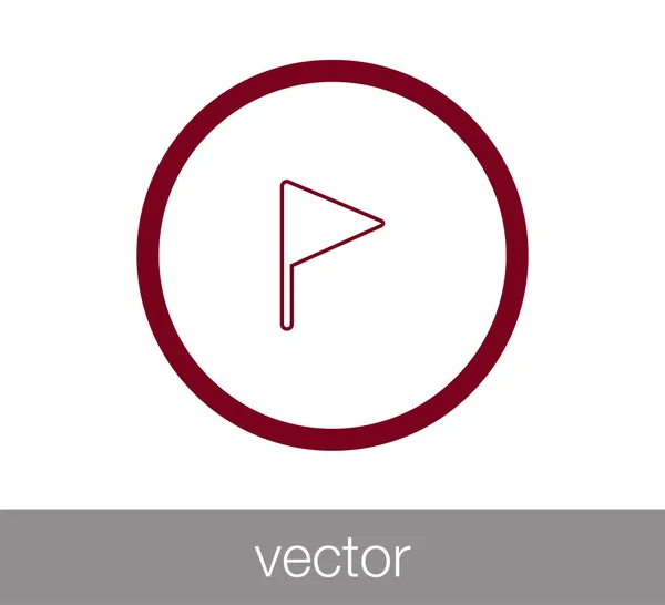 Eenvoudige bladwijzerpictogram — Stockvector