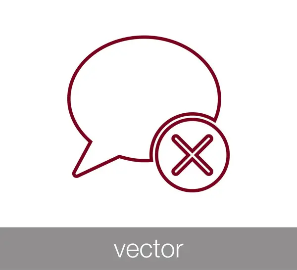 Chat-pictogram. Pictogram van de commentaar. — Stockvector