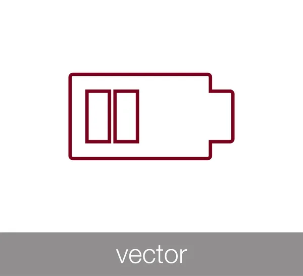 Icono plano de batería . — Vector de stock