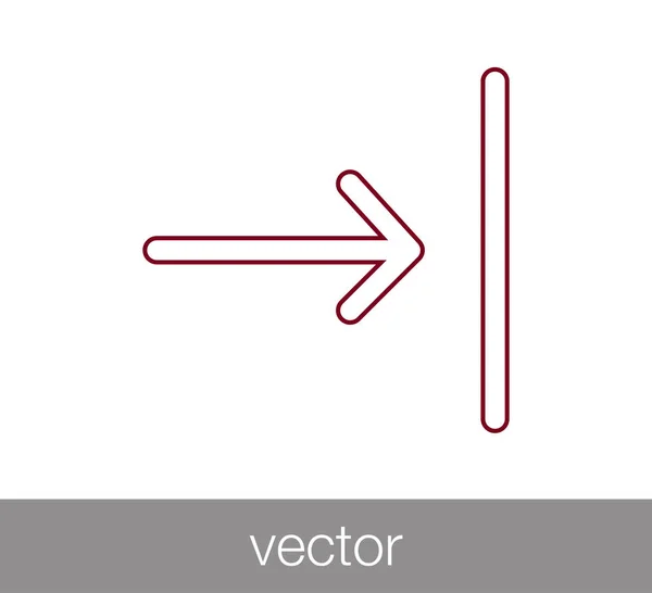 Vänster pil-ikonen — Stock vektor