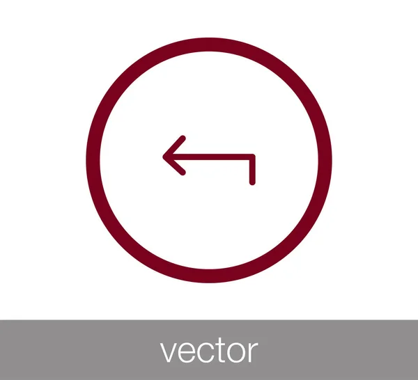 Responder icono plano . — Vector de stock