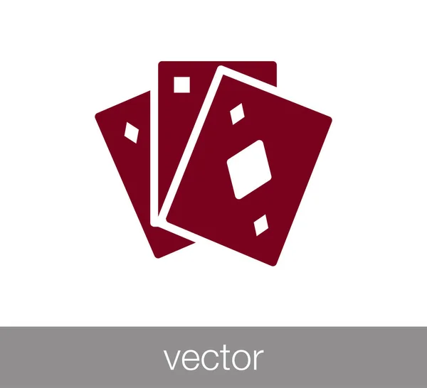 Ícone de cartas de jogar . — Vetor de Stock