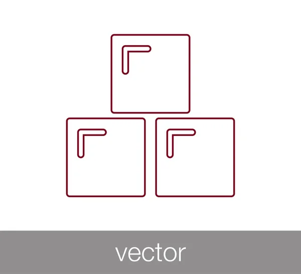 Иконка куба — стоковый вектор