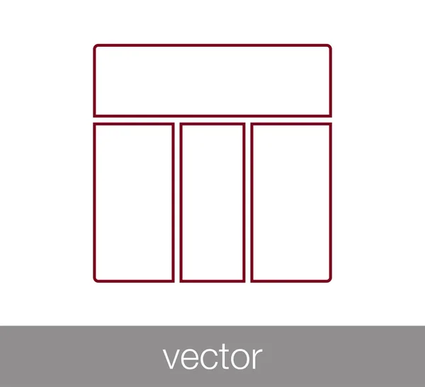 Ícone de layout de slides — Vetor de Stock