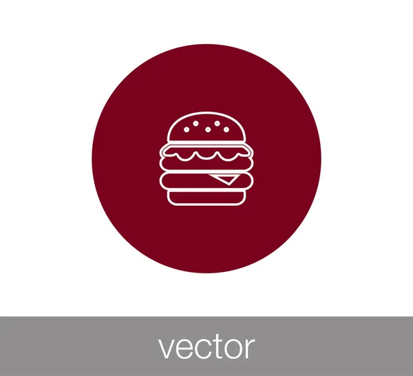 Burger icona illustrazione — Vettoriale Stock