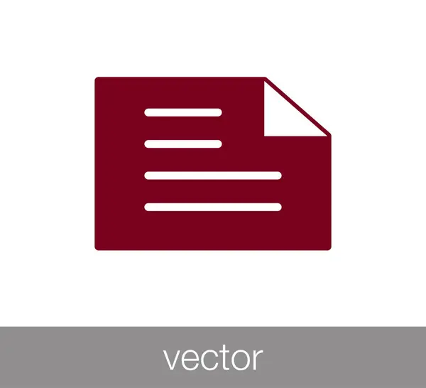 Ícone de documento simples . — Vetor de Stock