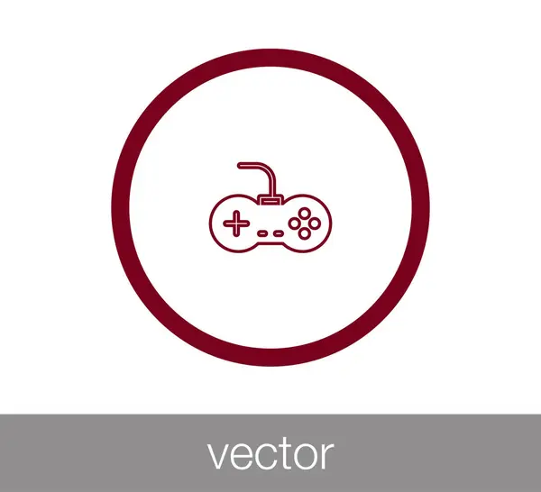 Joystick icono plano — Vector de stock