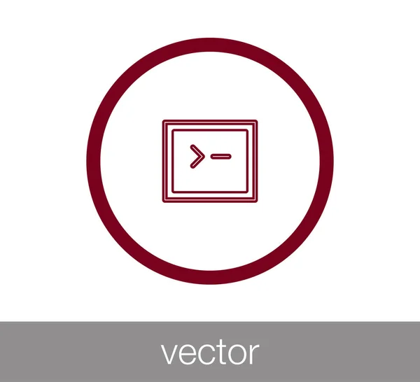 Icono de ventana. Icono de programación. Icono de codificación. Código icono de la ventana. Hno. — Vector de stock