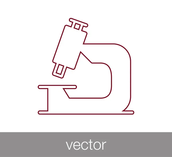 Microscopio Icono plano — Archivo Imágenes Vectoriales