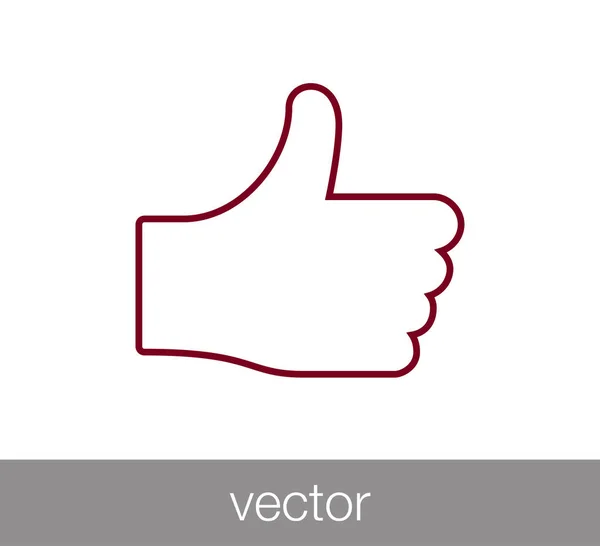 Pulgar hacia arriba icono . — Vector de stock