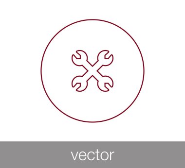 Çapraz anahtarı simgesini.