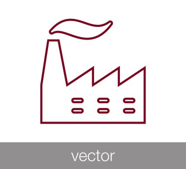 Bitki simgesi. Sanayi simgesi. Fabrika simgesi.