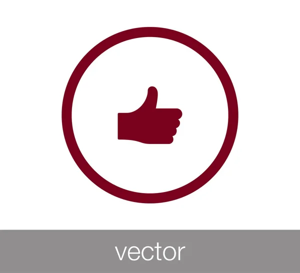 Pulgar hacia arriba icono . — Vector de stock