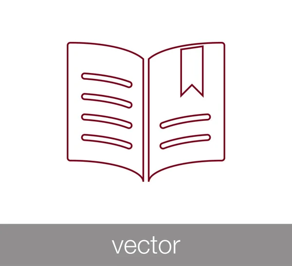 Libro Icono plano — Vector de stock